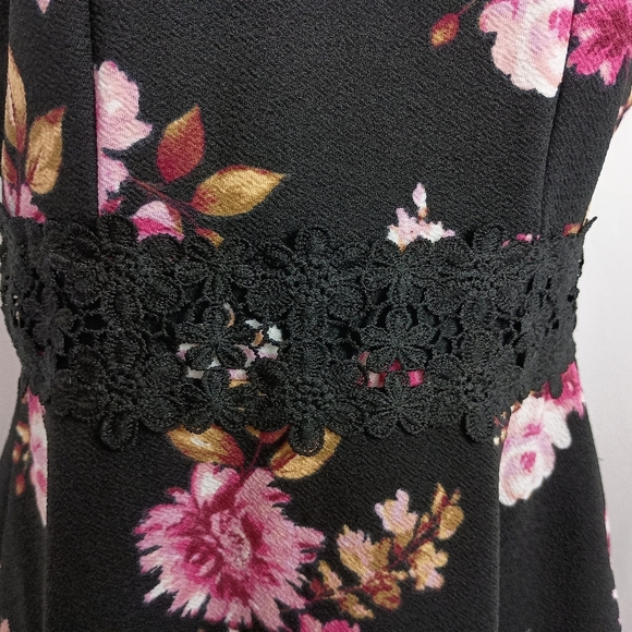 2/$30 No Boundaries Barbiecore Elegant Black and Pink Mini Dress (#216) - Picture 9 of 11
